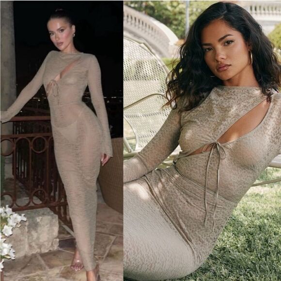 House of CB Giovanna Floral Lace Maxi Dress size Medium NWT - Picture 7 of 8